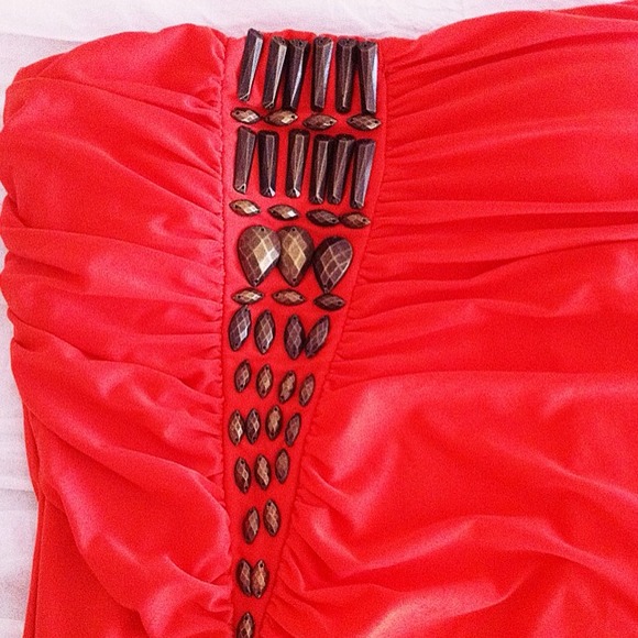 BRAND NEW SEXY CORAL DRESS - Picture 3 of 3