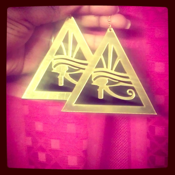 Large triangle earrings