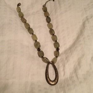Silpada green agate and sterling necklace