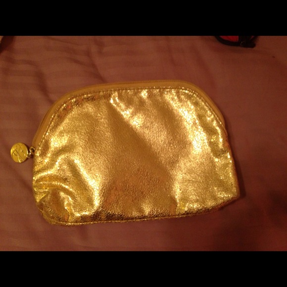 Estée Lauder Gold Metallic Makeup Bag BNWOT