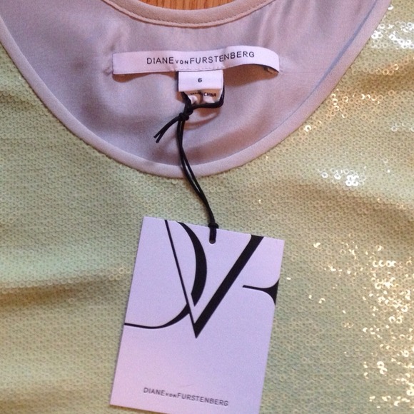 Diane Von Furstenburg Desta sequin and silk tank - Picture 2 of 3