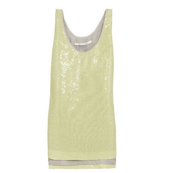 Diane Von Furstenburg Desta sequin and silk tank - Picture 3 of 3