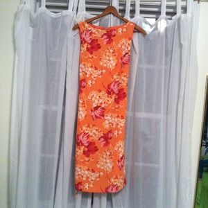 Bright floral print dress