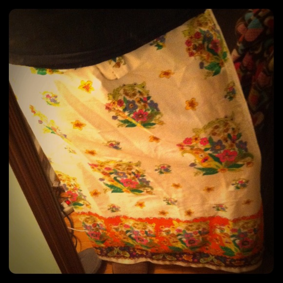 ❗️SOLD❗️Vintage retro 70 floral hippie long skirt