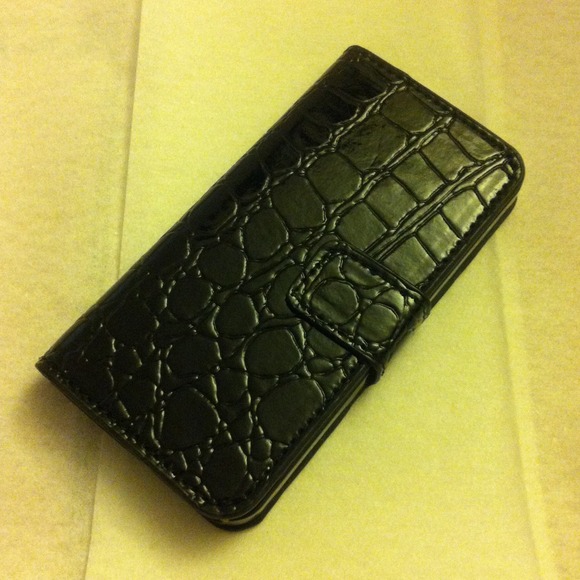 💘Crocodile real leather wallet iphone5 case
