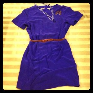 ⚡️$5 sale!⚡️Rich blue vintage 100% silk