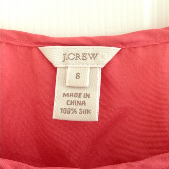 SOLD💰Bundled💰J.Crew 100% silk coral/salmon - Picture 3 of 4