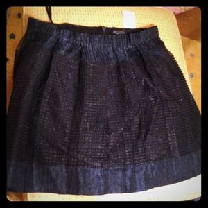 Jcrew navy metallic party skirt! NWT - size 8!
