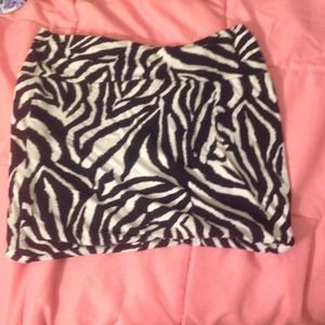 Zebra print skirt