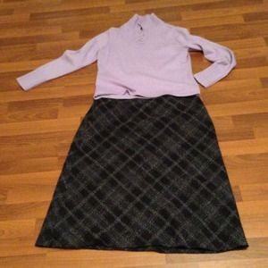 Sold in a bundle Ann Taylor Purple Plaid skirt