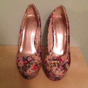 Floral Platform heels