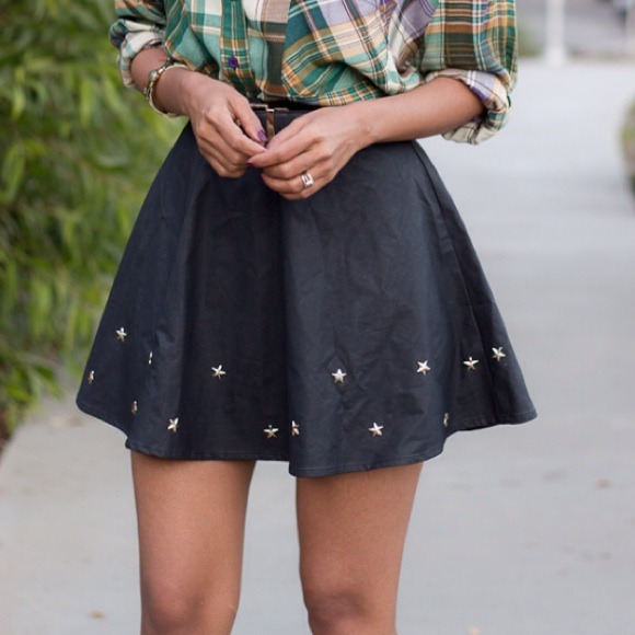 DO+BE Dresses & Skirts - Faux leather skater skirt - small