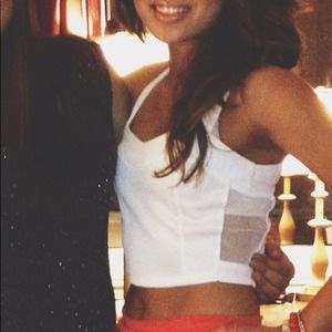 CUT-OUT BUSTIER WITH MESH SIDES