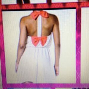 Ivory Back-bow detailed dress