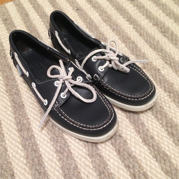 Navy Sebago Boat Shoes