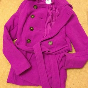 Purple fleece coat