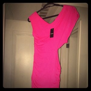 Bebe pink cut out dress