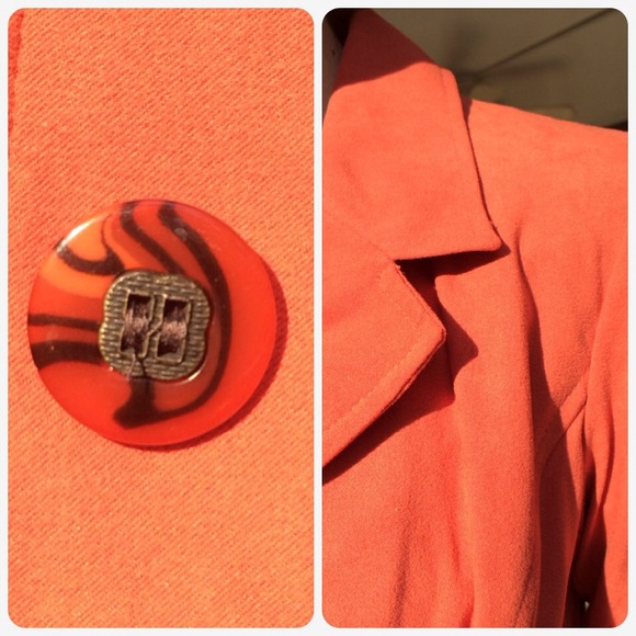 Pumpkin Orange "Microsuede" Blazer - Picture 3 of 4