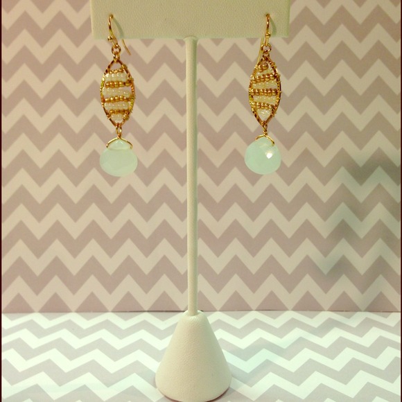 Mint Dangle Earrings - Picture 1 of 1