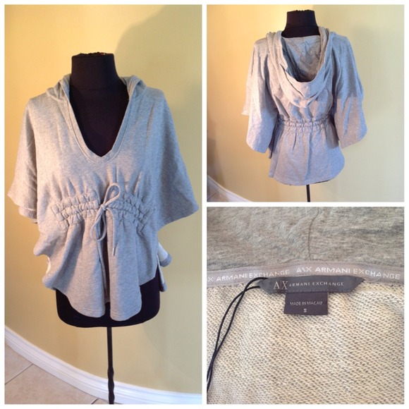 Grey Armani Exchange poncho