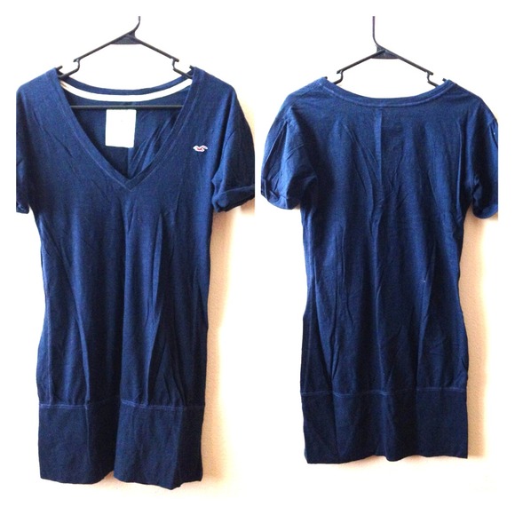 Blue t-shirt dress