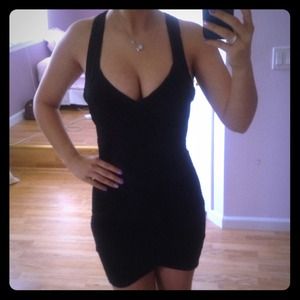 Black mini sexy dress