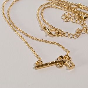 -NEW- Gold Pistol necklace