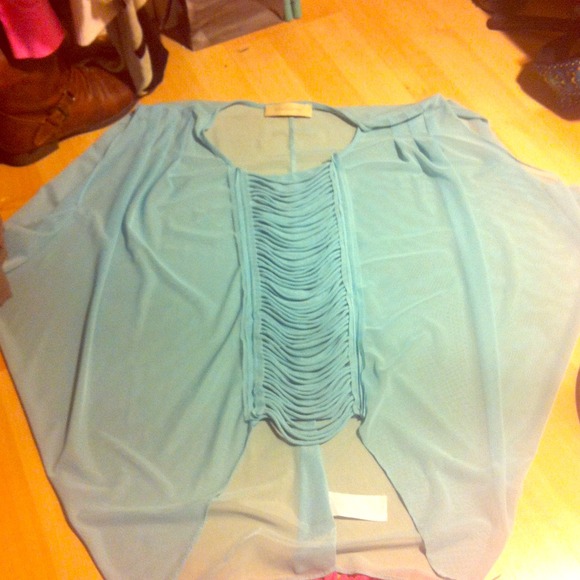 🚫TRADED🚫Light blue loose sheer top