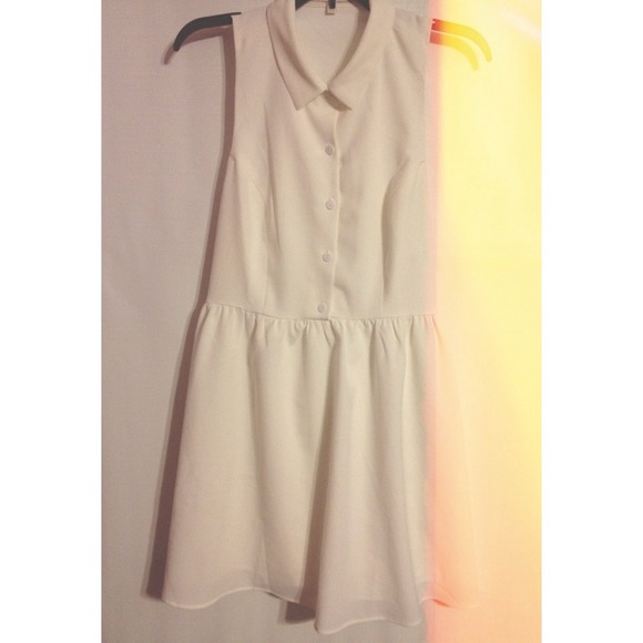 Cream collared dress