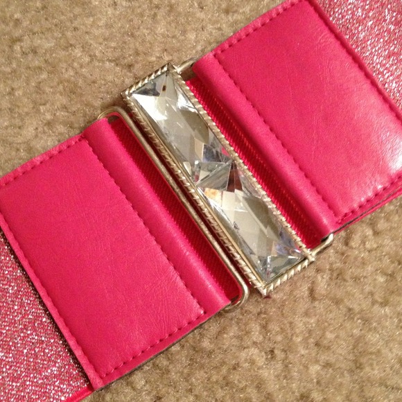 Cute wide pink sparkle belt