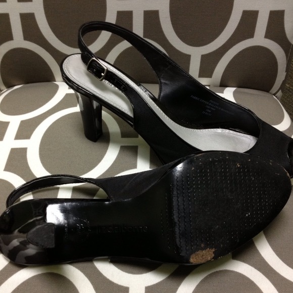 ♦JUST REDUCED♦Black peep toe Liz Claiborne