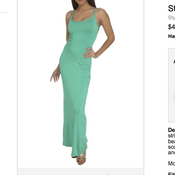 ❌❌SOLD❌❌Green backless maxi---see 3rd photo! - Picture 3 of 3