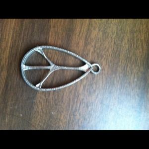 Metal peace sign pendent