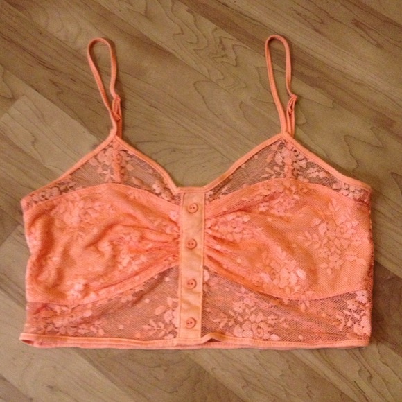 ✋Bundled✋ Bright Orange lace bralette / bandeau