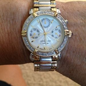 Authentic Anne Klein diamond bezel ladies watch