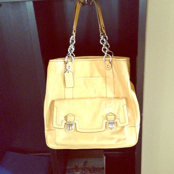 Coach purse...Butter yellow leather