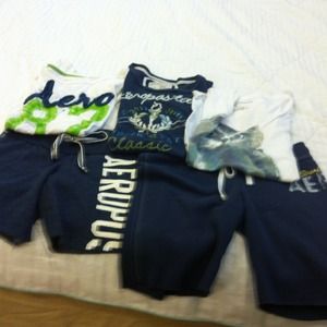 Aeropostale t shirt and shorts bundle