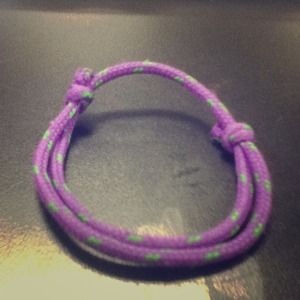 Purple rope bracelet