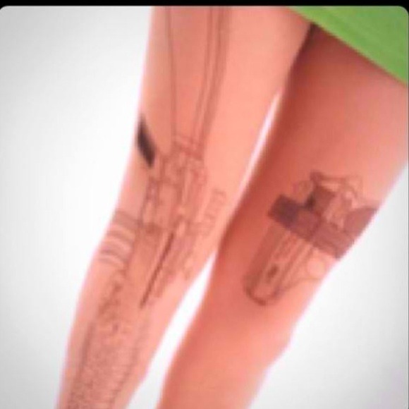 Machine gun print tights