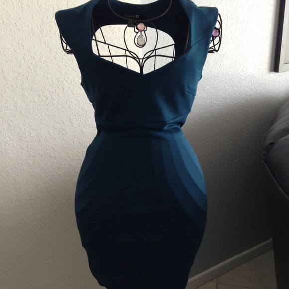 **SOLD**Cocktail Turquoise Dress