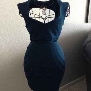 **SOLD**Cocktail Turquoise Dress