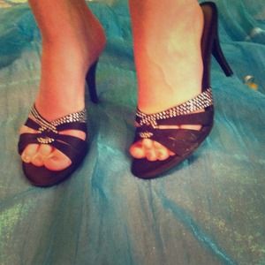 PRICE CUT - Alfani Black Heels w/ Rhinestones