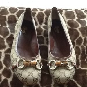 Brand New Authentic Gucci ballet flats in bamboo