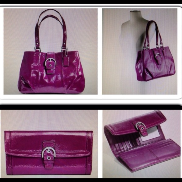 SOLD @dlkesee Coach patent carryall w/wallet nwt