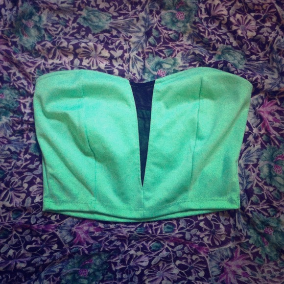 🚫Bundled 🚫Turquoise mint bustier tube top