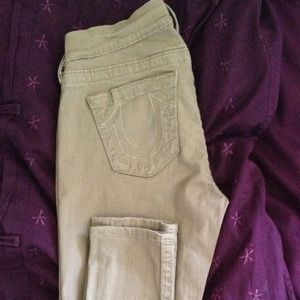 JUST REDUCED!!! True Religion beige pant size 28