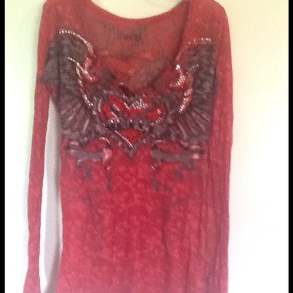 Bead embellished Sinful shirt