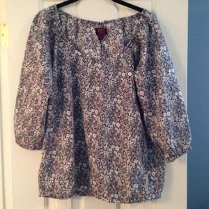 J Crew Liberty Print Top 💚