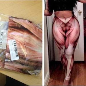 Digitally printed muscle print leggings