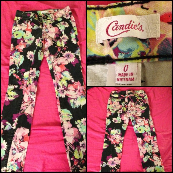 NWOT Candies floral skinny jean